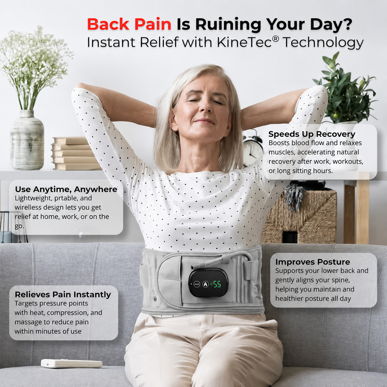 Relief Pro – 4-in-1 Back Pain Relief & Recovery System