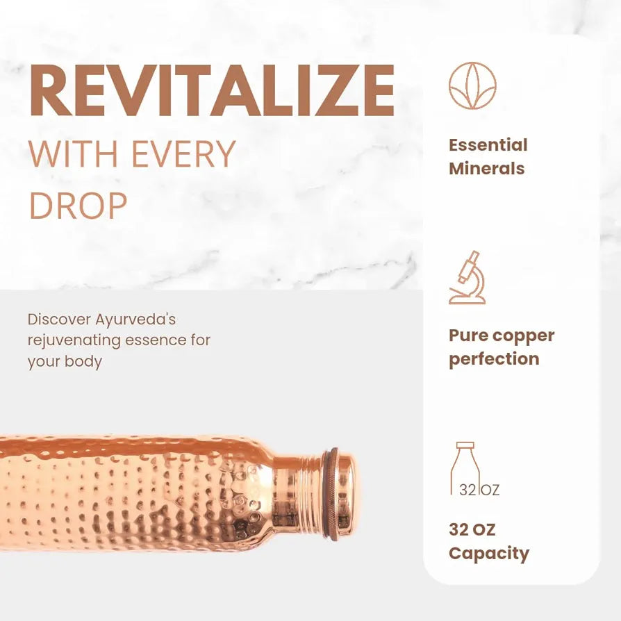 Copper water bottle (1000 ml)